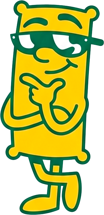 Mascota de Hot Rolls sobre la barra de estadísticas